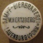 Lębork Dampf-Bierbrauerei W. Hertzberg porcelanka 01