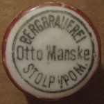 Słupsk Bergbrauerei Manske porcelanka 03-01