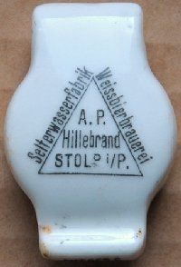 Słupsk Hillebrand Selterwasserfabrik Weissbierbrauerei porcelanka 01