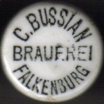 Zocieniec Carl Bussian Brauerei porcelanka 01